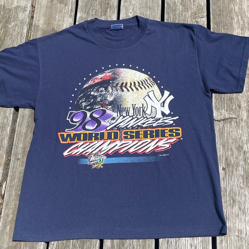 Vintage 1998 New York Yankees baseball World Series champions Mlb Tee shirt